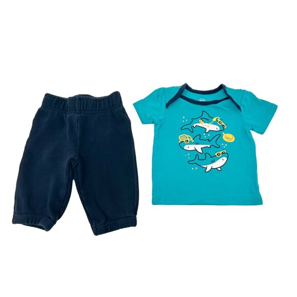 Baby Boy's Outfits - 1 Romper, 2 Sweatpants, Bodysuit, & Shirt - Size 6-9 Months - Picture 6 of 10